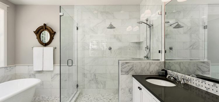 bathroom shower door installation in Leesburg